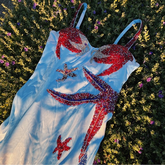 Satin Rhinestone Starfish Dress🪸🧜🏼‍♀️ - Picture 4 of 5